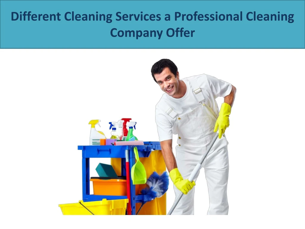 different cleaning services a professional cleaning company offer