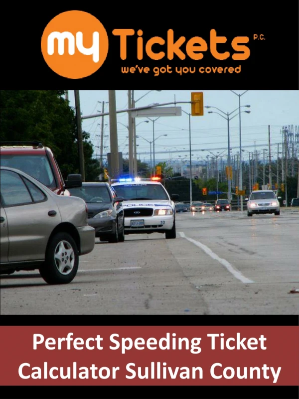 Perfect Speeding Ticket Calculator Sullivan County