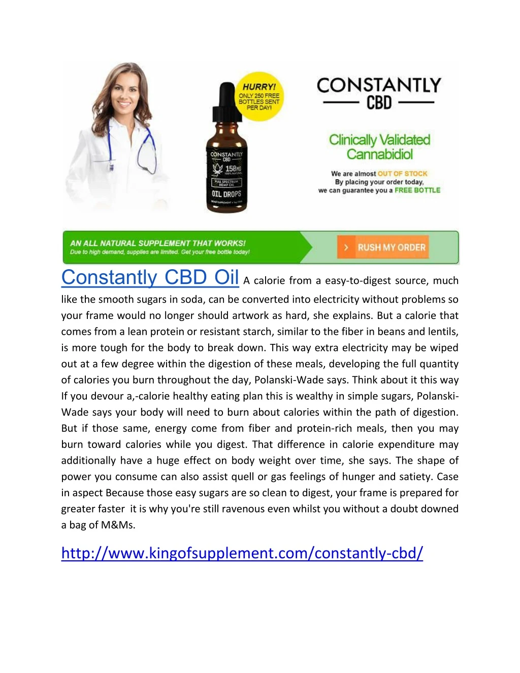 constantly cbd oil a calorie from a easy