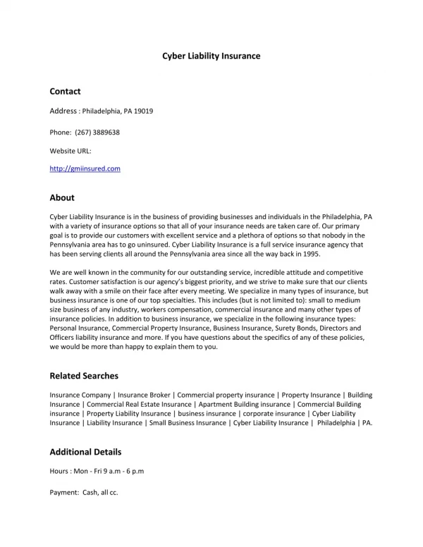 cyber liability insurance