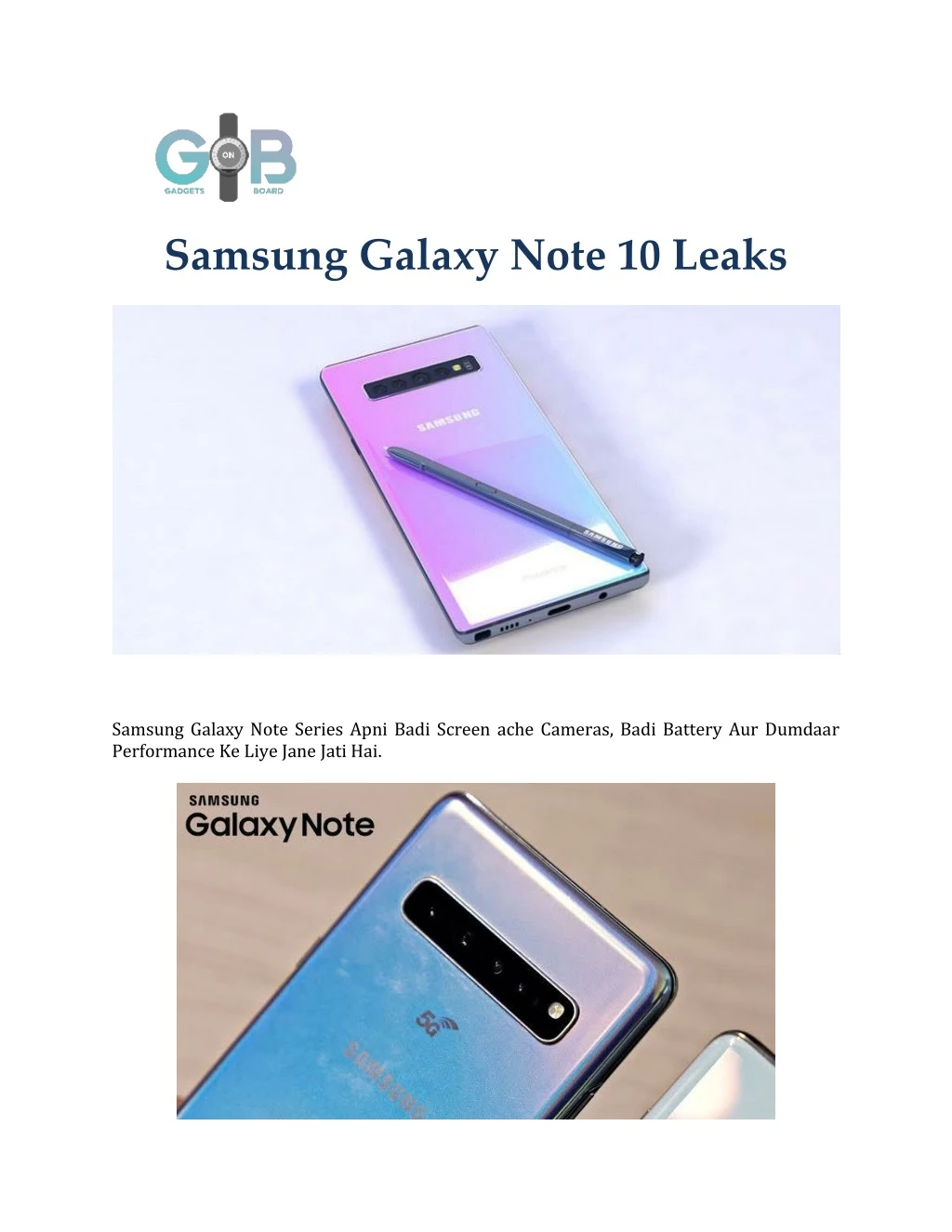 samsung galaxy note 10 leaks