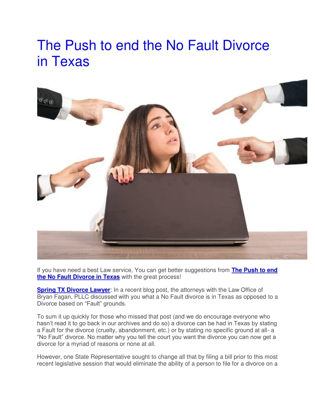 the push to end the no fault divorce in texas