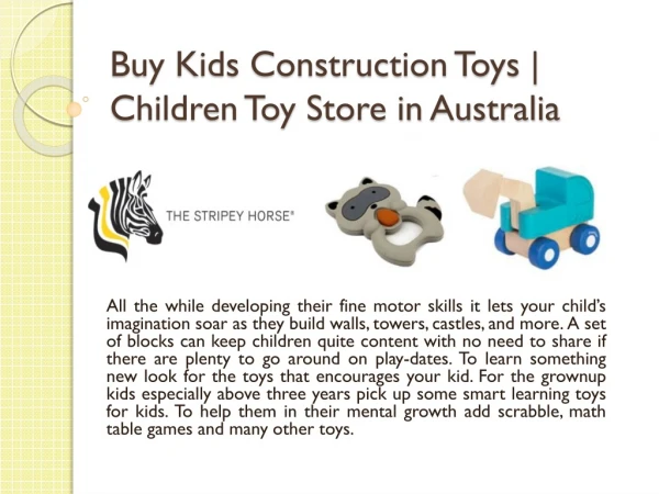 Buy Kids Construction Toys | Children Toy Store in Australia