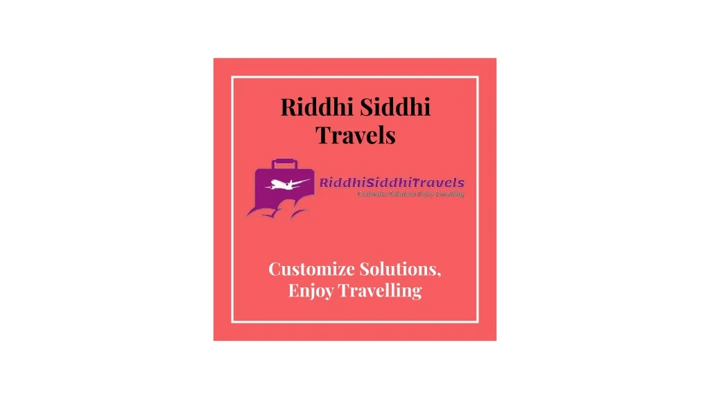 riddhi siddhi travels