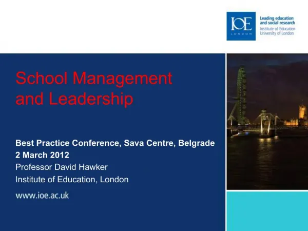 School Management and Leadership