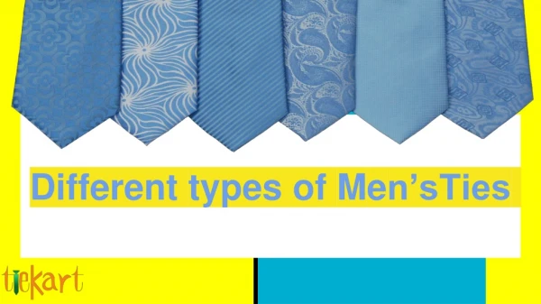 Men's Ties - Different types of Ties