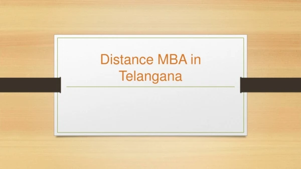 Distance MBA | Telangana - MIT School of Distance Education