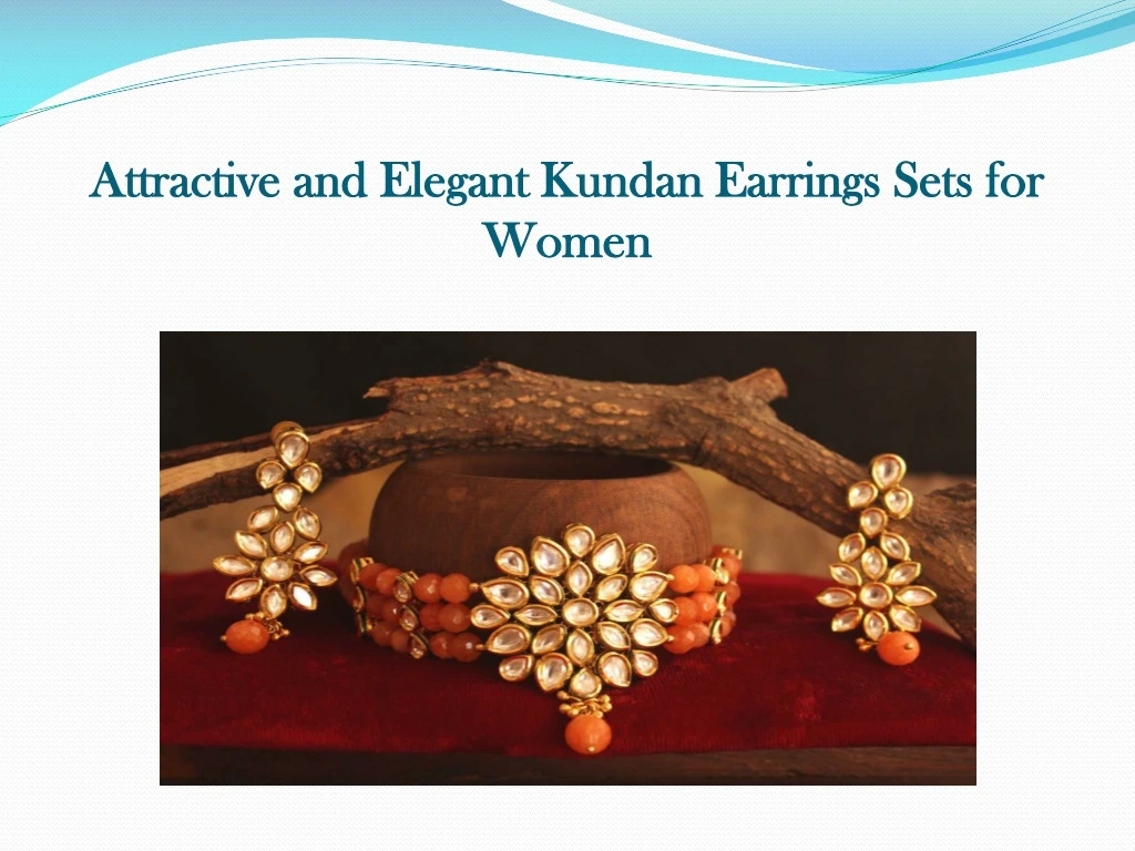 attractive and elegant kundan earrings sets for women