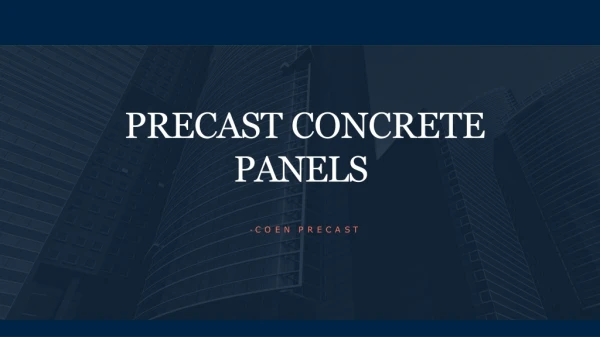 Precast concrete panels - Coen precast