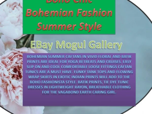Boho Chic Bohemian Fashion Summer Style