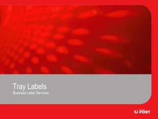 Tray Labels Business Letter Services - slide 1