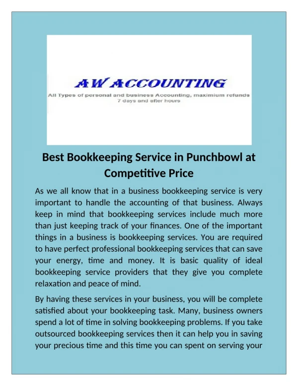 The Bookkeeping Company Punchbowl