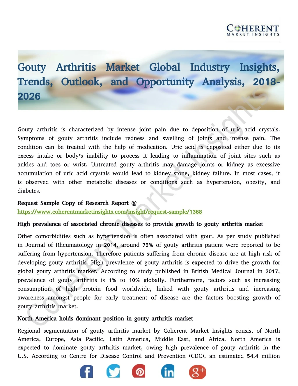 gouty arthritis market global industry insights