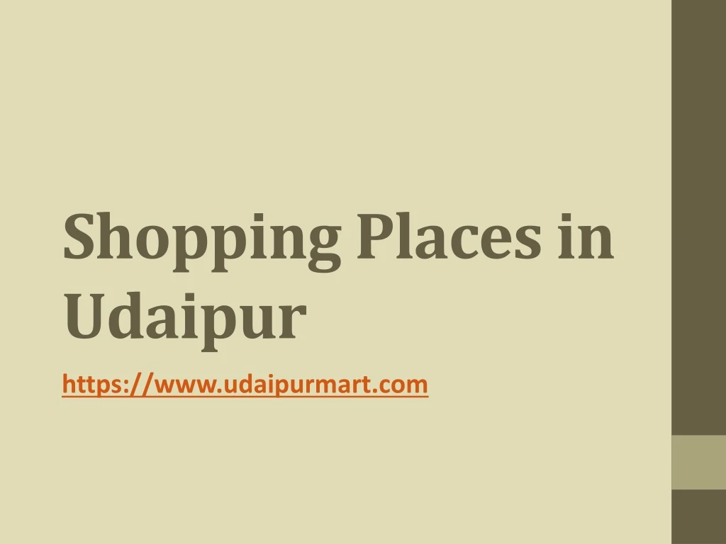 shopping places in udaipur