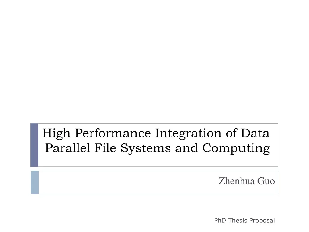 high performance integration of data parallel file systems and computing