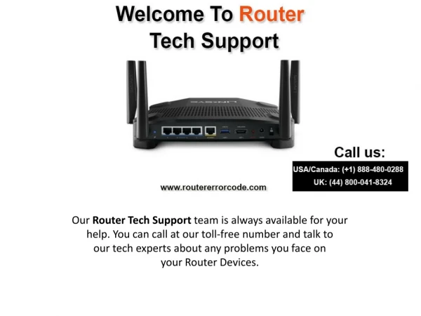 Router Tech Support | Call ( 1) 888-480-0288