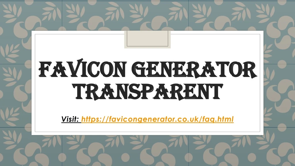 favicon generator transparent