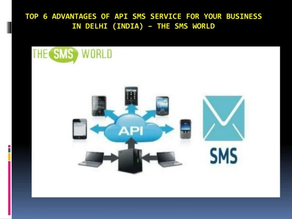 Top 6 advantages of API SMS Service for your business in Delhi (INDIA) – THE SMS WORLD