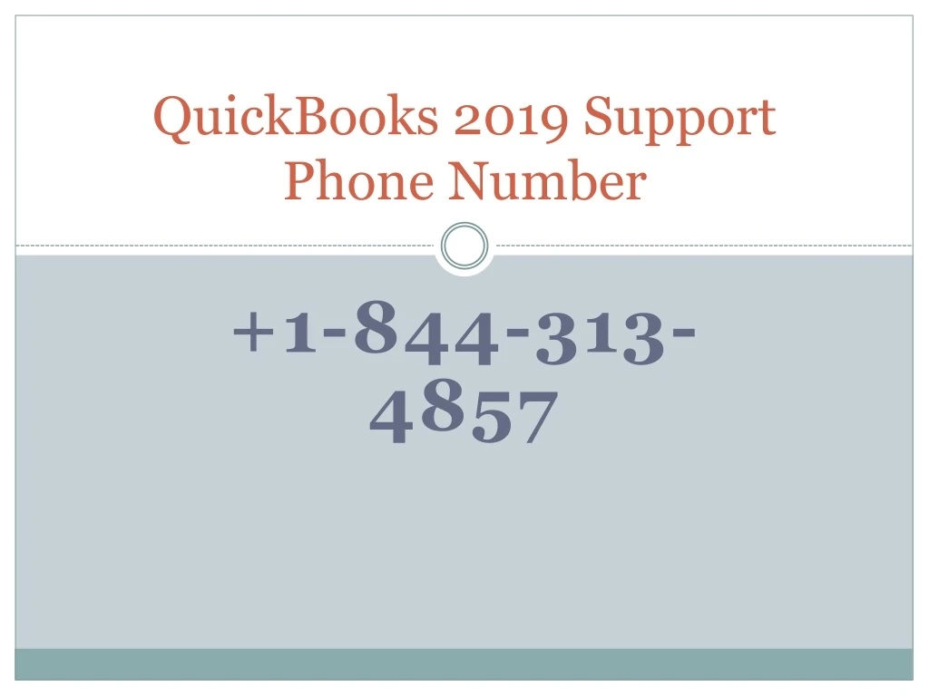 quickbooks 2019 support phone number