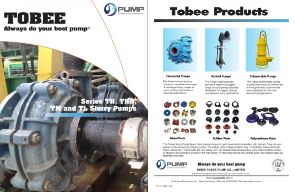 Tobee TH=AH centrifugal slurry pump