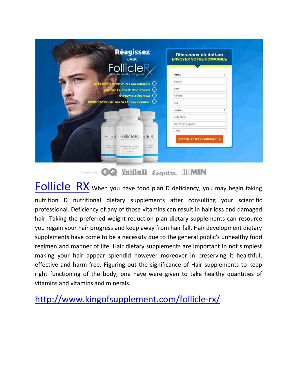 follicle rx when you have food plan d deficiency