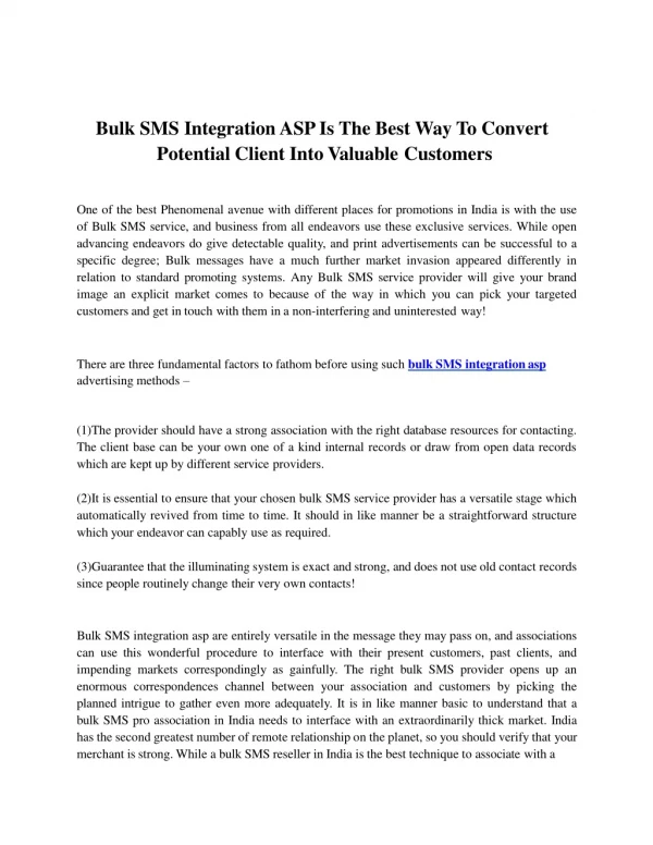 Bulk SMS API and Its Advantages for Your Business