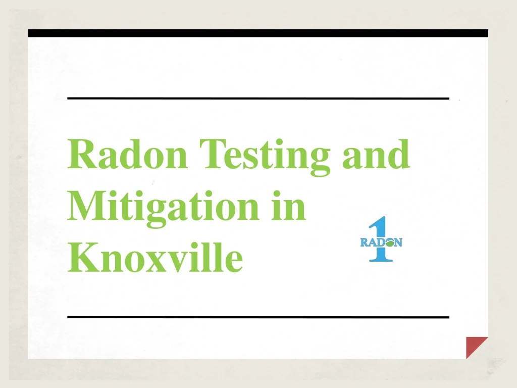 radon testing and mitigation in knoxville