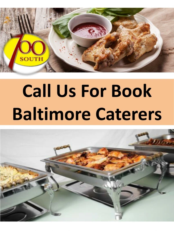 Call Us For Book Baltimore Caterers