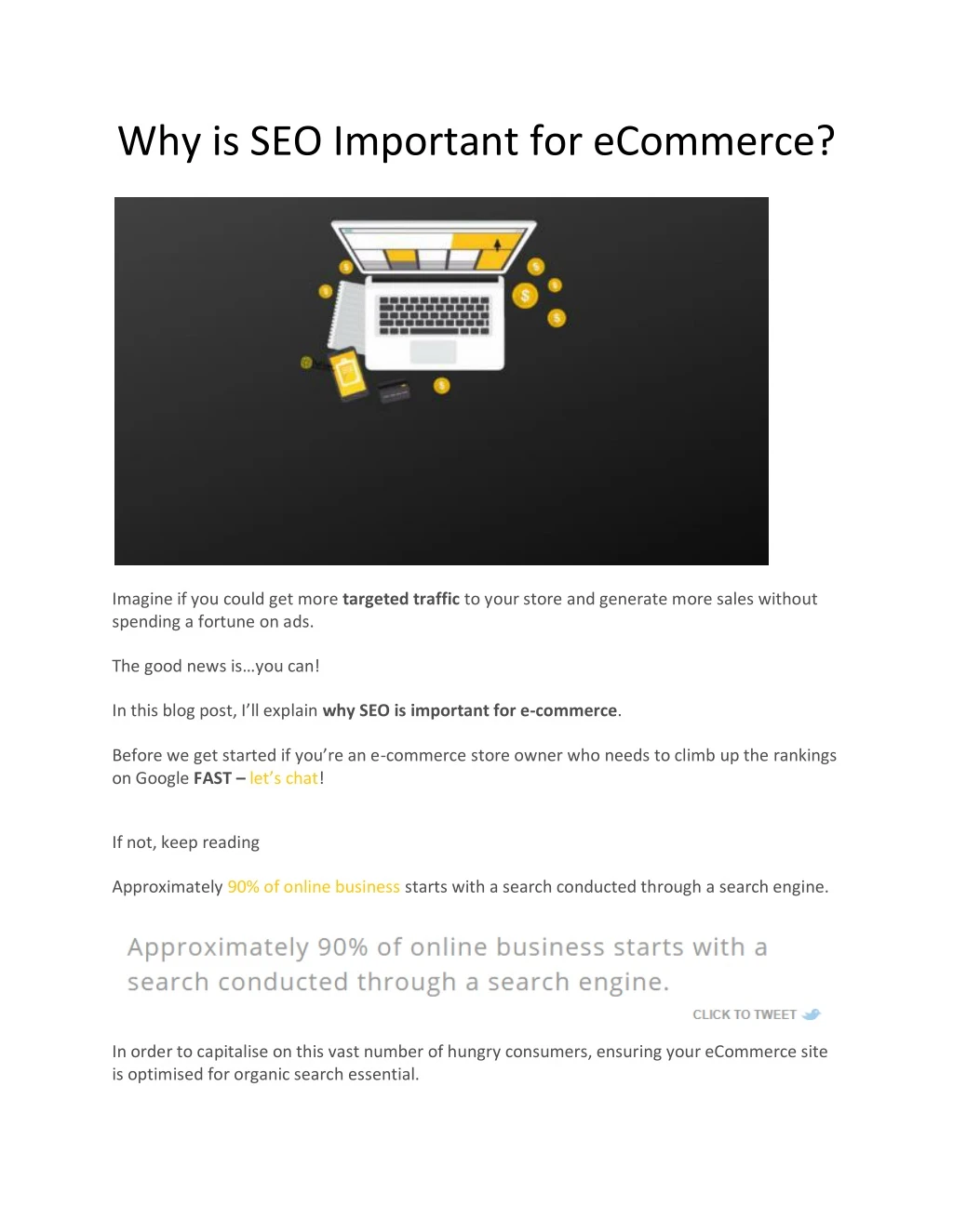 why is seo important for ecommerce