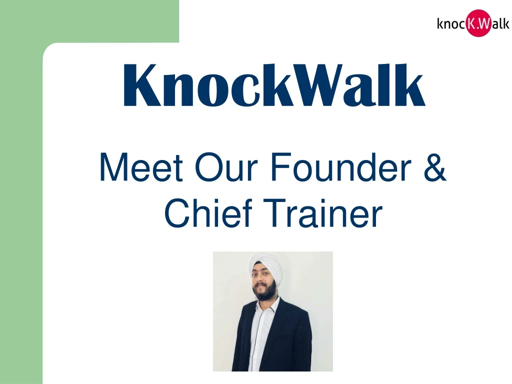 knockwalk meet our founder chief trainer
