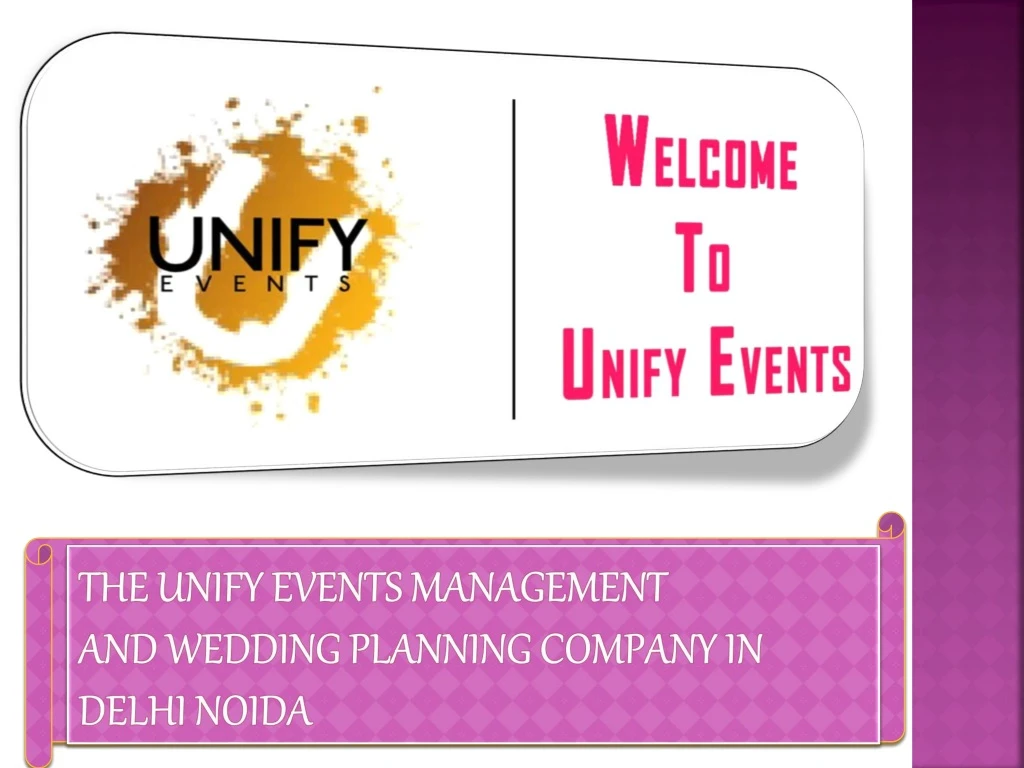 the unify events management and wedding planning