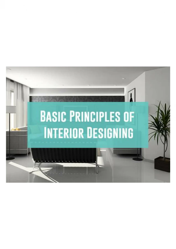 Basic Principles of Interior Designing