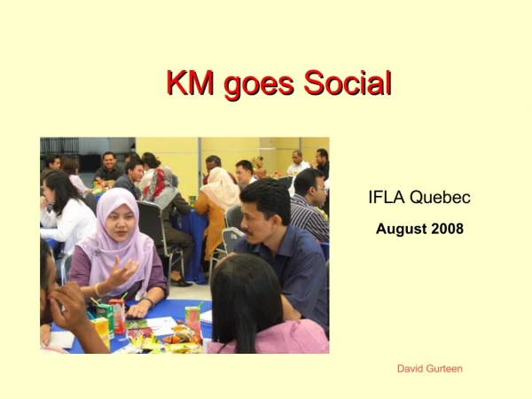 Talk at IFLA, Quebec City, August 2008