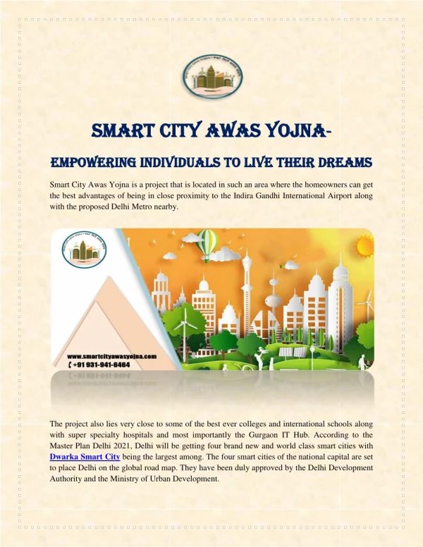 Smart City Awas Yojna- Empowering Individuals to Live their Dreams