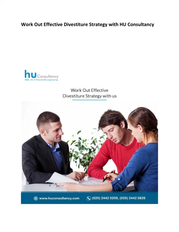 Work Out Effective Divestiture Strategy with HU Consultancy