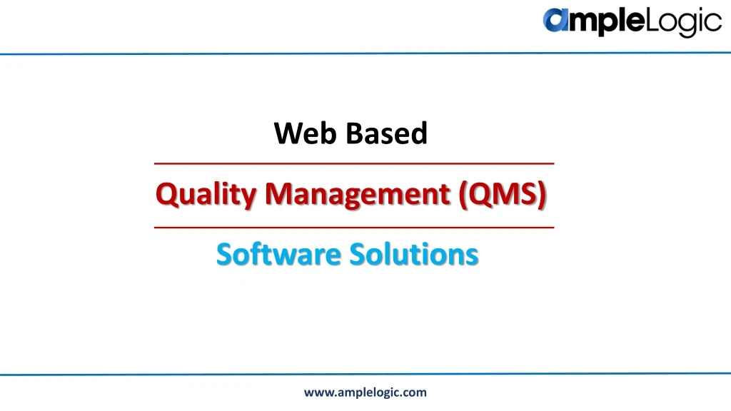 web based quality management qms software