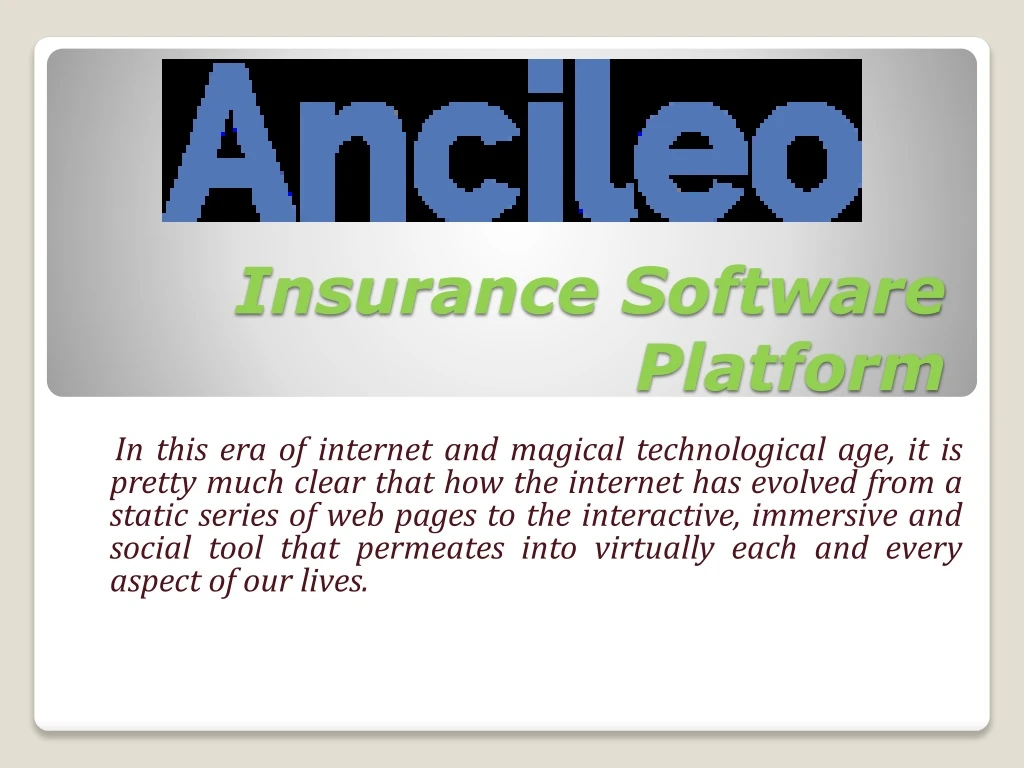 insurance software platform