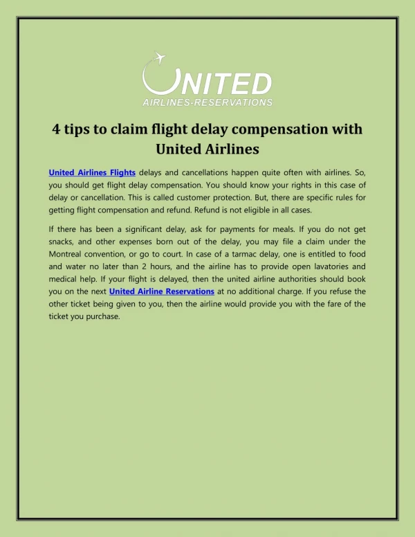 4 tips to claim flight delay compensation with United Airlines