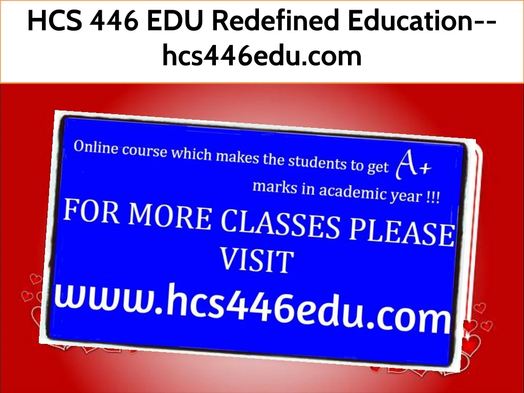hcs 446 edu redefined education hcs446edu com