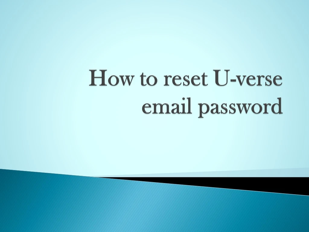 how to reset u verse email password