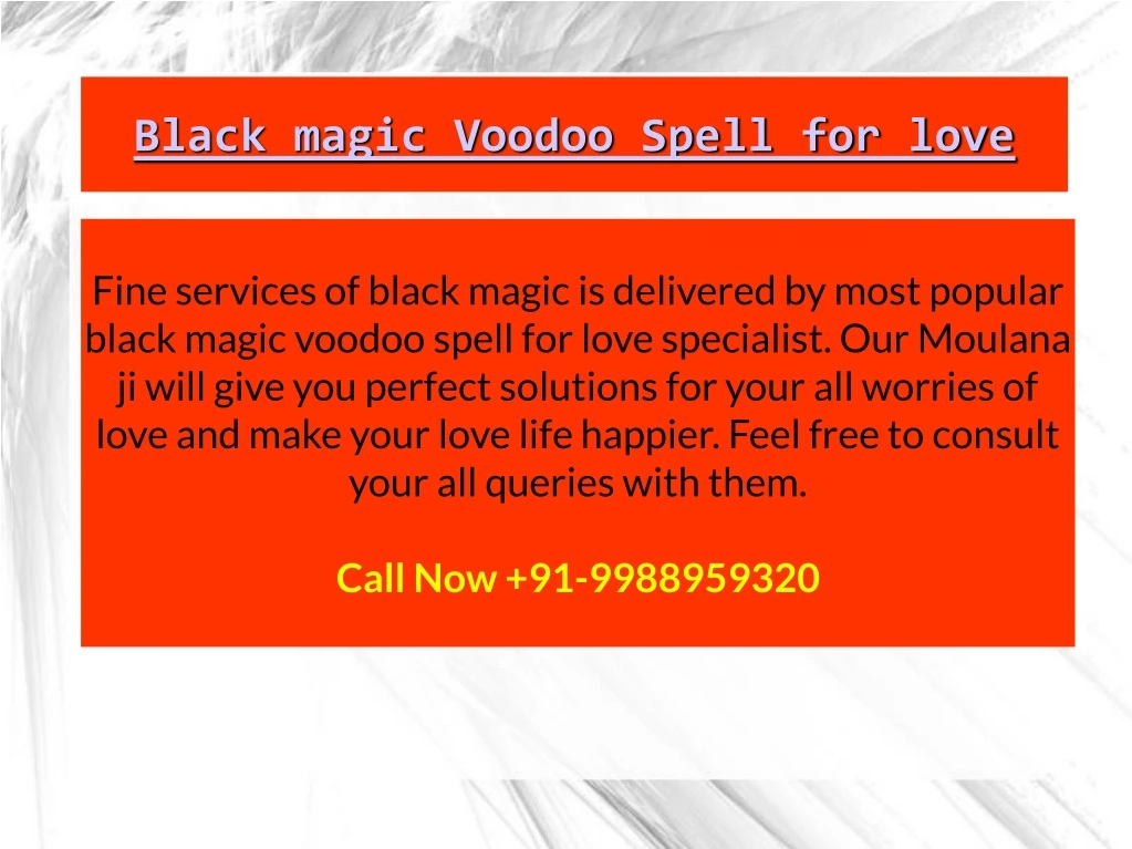black magic voodoo spell for love