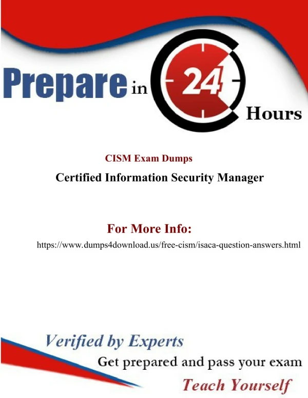 Download ISACA CISM Exam - Valid CISM Question Answers - Dumps4Download.us