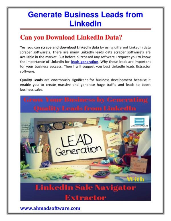 Generate Business Leads from LinkedIn