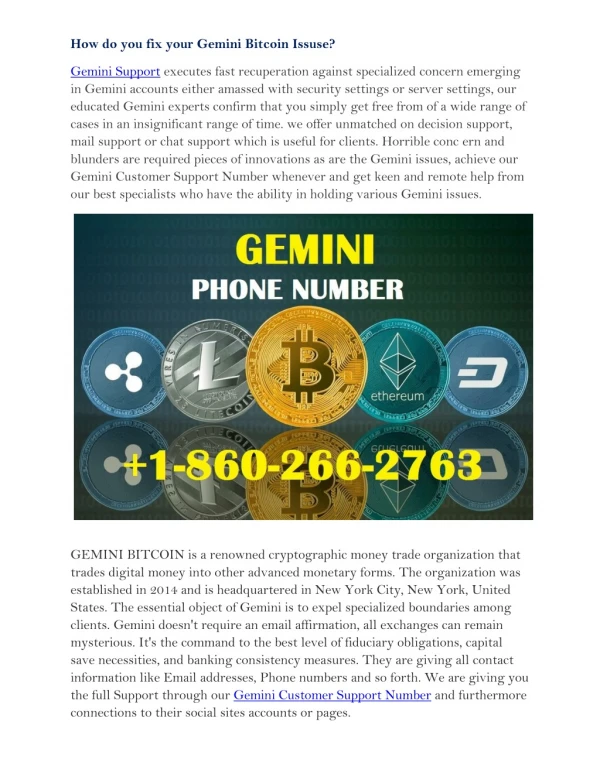How do you fix your Gemini Bitcoin Issuse?