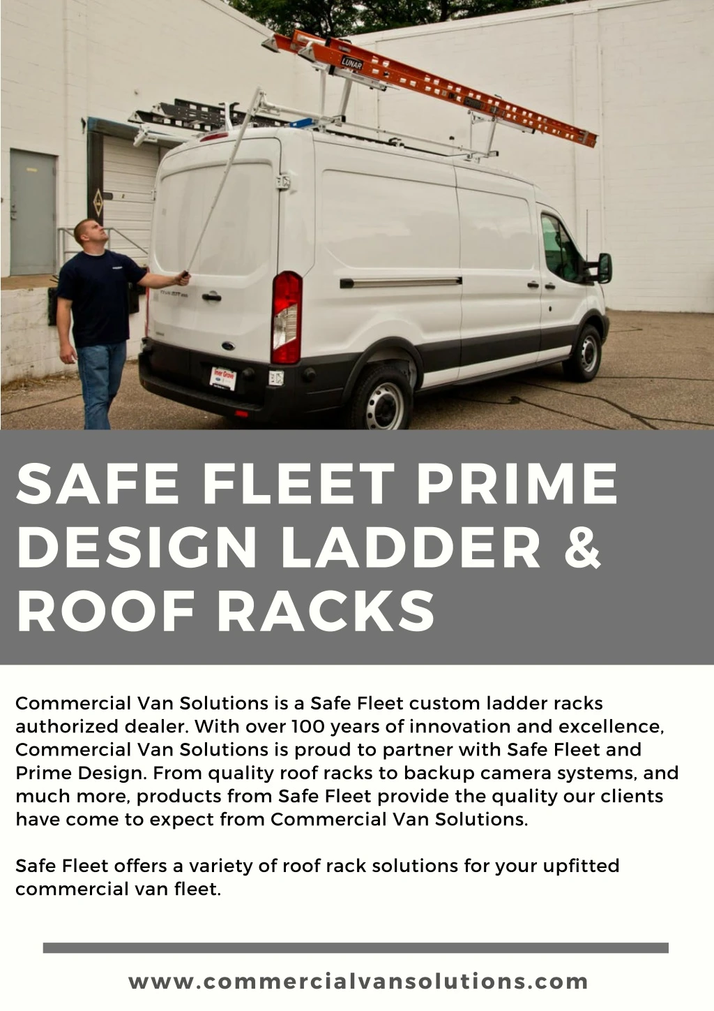 safe fleet prime design ladder roof racks