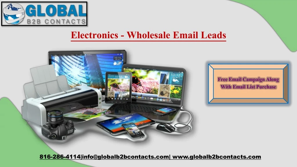 electronics wholesale email leads