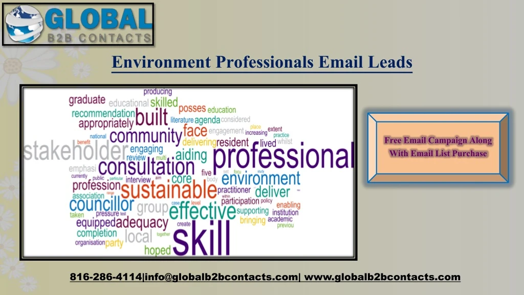environment professionals email leads