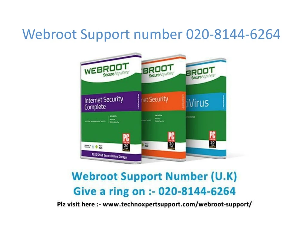 webroot support number 020 8144 6264