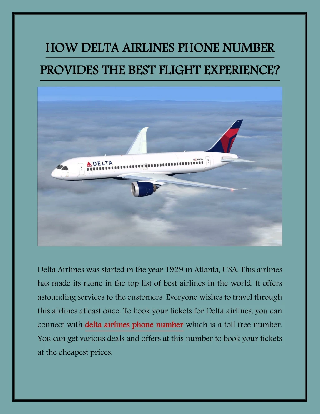 how delta airlines phone number provides the best