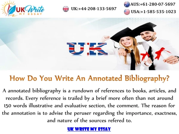 Write An Annotated Bibliography